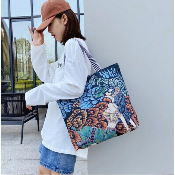 Canvas Large Handbag - Picture 2 of 5